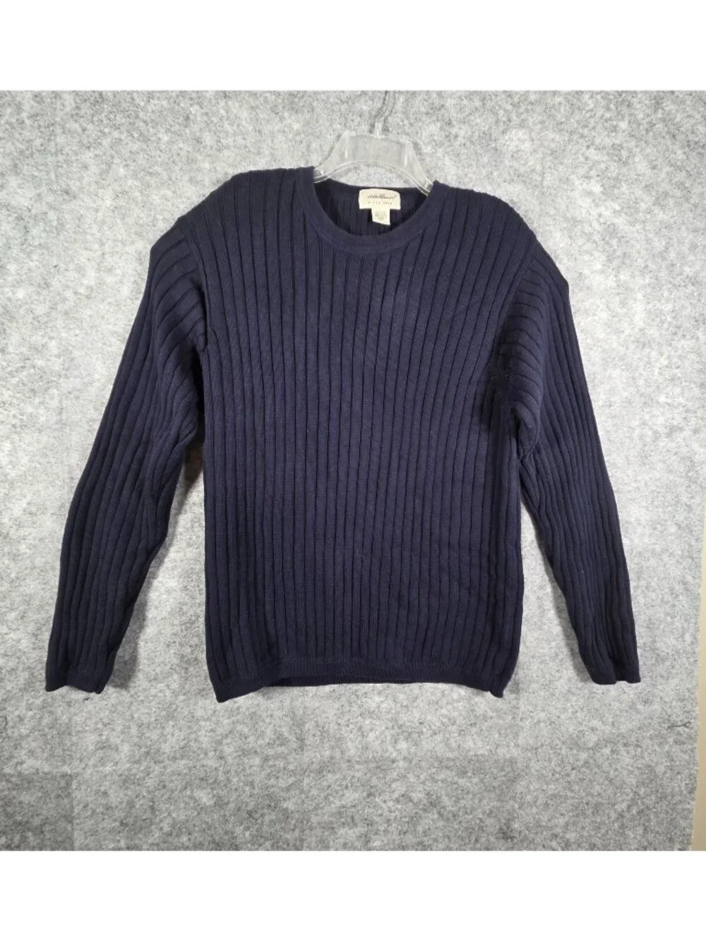 Eddie Bauer Men's Sweater Crewneck Long Sleeve Pullover Rib Knit Navy Size L - Picture 1 of 7